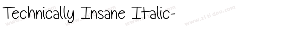 Technically Insane Italic字体转换